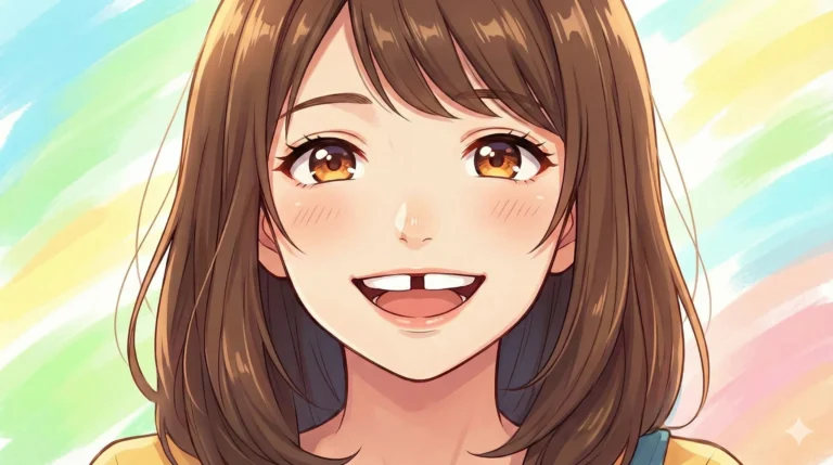 すきっ歯の女性